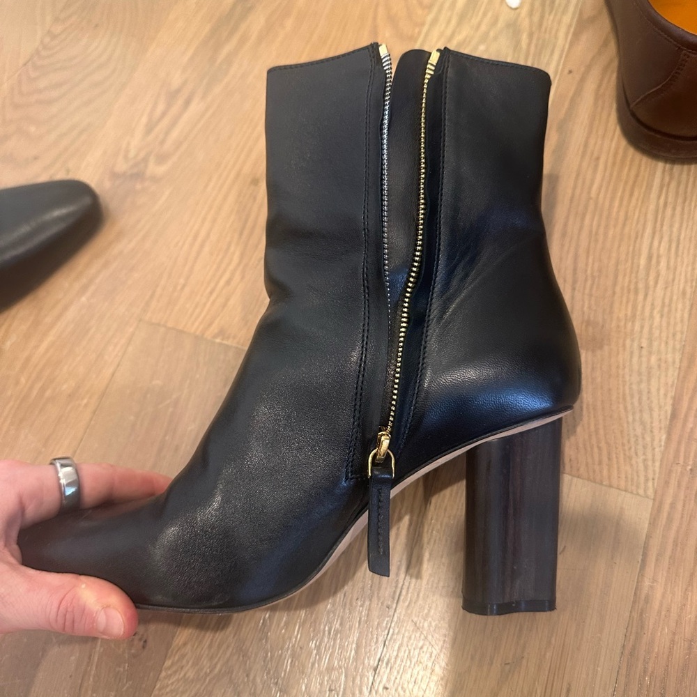 WANT Les Essentiels Black Heeled Boots with Chunky Heel